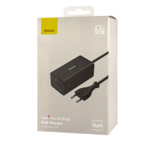 Зарядное устройство Baseus GaN5 Pro Desktop Fast Charger 1U+2C+HDMI 67W with 1.5m power cord EU Black (CCGP110201) NBB-133989