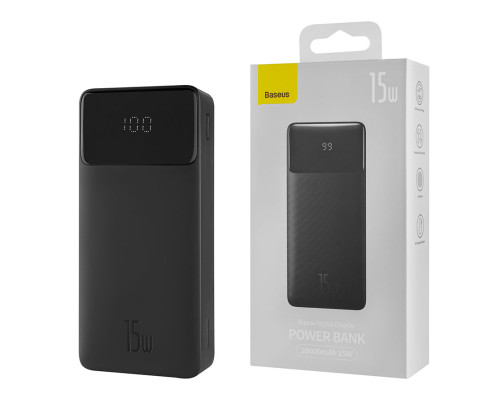 Універсальна мобільна батарея Baseus Bipow Digital Display Power bank, 20000mAh, 15W, Black (PPBD050101) NBB-139767