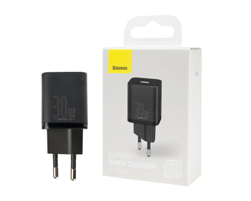 Зарядний пристрій Baseus Super Si quick charger 1C 30W EU Black (CCSUP-J01) NBB-117184