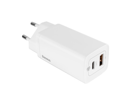 Зарядний пристрій Baseus GaN2 Lite Quick Charger C+U 65W EU white (CCGAN2L-B02) NBB-124762