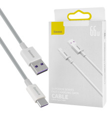 Кабель Baseus Superior Series Fast Charging Data Cable USB to Type-C 66W 2m White