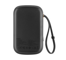 Універсальна мобільна батарея Baseus Qpow Pro Digital Display Fast Charge 20000mAh 20W iP Edition Black (Type-C 3A 0.3m Black) (PPQD060201) NBB-133990