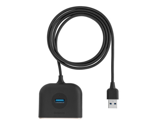 USB Hub Baseus Square round 4 in 1 USB HUB Adapter (USB3.0 TO USB3.0*1+USB2.0*3) 1m Black (CAHUB-AY01) NBB-139312