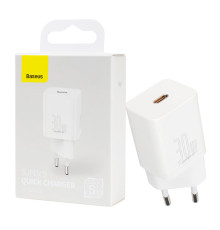 Зарядний пристрій Baseus Super Si quick charger 1C 30W EU White (CCSUP-J02)