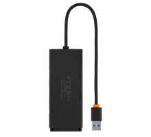 USB-Hub Baseus Lite Series 4-Port USB-A HUB Adapter (USB-A to USB 3.0*4) 25cm Black (WKQX030001) NBB-139313