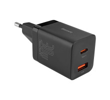 Зарядний пристрій Baseus Super Si Pro Quick Charger C+U 30W EU Black (CCSUPP-E01) NBB-140135