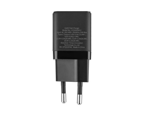 Зарядний пристрій Baseus GAN3 Fast Charger 1C 30W EU Black (CCGN010101) NBB-124765