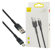 Кабель Baseus Cafule Cable USB Micro 2.4A 0.5m Gray+Black (CAMKLF-AG1) NBB-133973