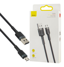 Кабель Baseus Cafule Cable USB Micro 2.4A 0.5m Gray+Black (CAMKLF-AG1) NBB-133973