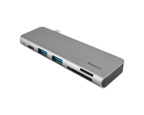 USB Hub Baseus Harmonica Five-in-one HUB Adapter Grey (CAHUB-K0G) NBB-139694