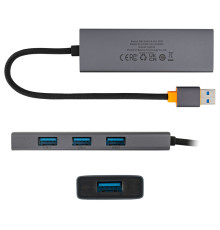 USB Hub Baseus UltraJoy Series 4-Port HUB Space Grey (USBA to USB3.0*4)(B0005280A813-02) NBB-140136