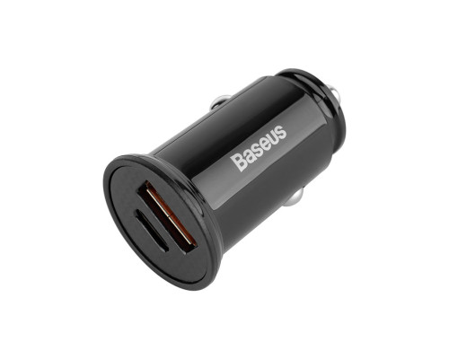 Автомобільний зарядний пристрій Baseus Circular Plastic A+C 30W Black NBB-115793