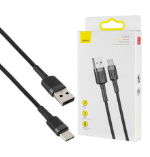 Кабель Baseus Cafule Cable USB Type-C 3A 1m Gray+Black (CATKLF-BG1) NBB-124786