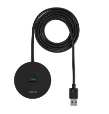 USB Hub Baseus round box HUB adapter (USB3.0 to USB3.0*1+USB2.0*3) 1m Black (CAHUB-U01) NBB-139695