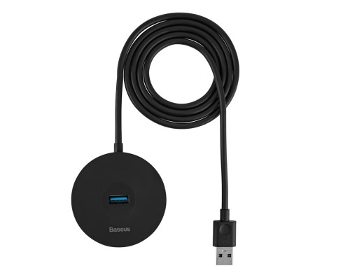 USB Hub Baseus round box HUB adapter (USB3.0 to USB3.0*1+USB2.0*3) 1m Black (CAHUB-U01) NBB-139695