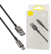 Кабель Baseus Tungsten Gold Fast Charging Data Cable USB to Type-C 100W 1m Black (CAWJ000001) NBB-133976