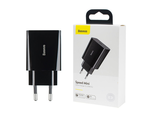 Зарядний пристрій Baseus Speed ??Mini Quick Charger 1C 20W EU Black (CCFS-SN01) NBB-117188