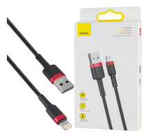 Кабель Baseus Cafule Cable USB для iP 2.4A 1m Red+Black (CALKLF-B19) NBB-124788