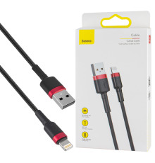 Кабель Baseus Cafule Cable USB для iP 2.4A 1m Red+Black (CALKLF-B19) NBB-124788