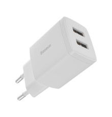 Зарядний пристрій Baseus Compact Charger 2U 10.5W EU White (2USB) (CCXJ010202) NBB-124753