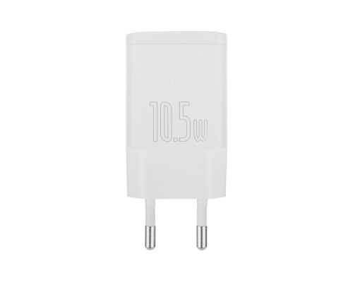 Зарядний пристрій Baseus Compact Charger 2U 10.5W EU White (2USB) (CCXJ010202) NBB-124753