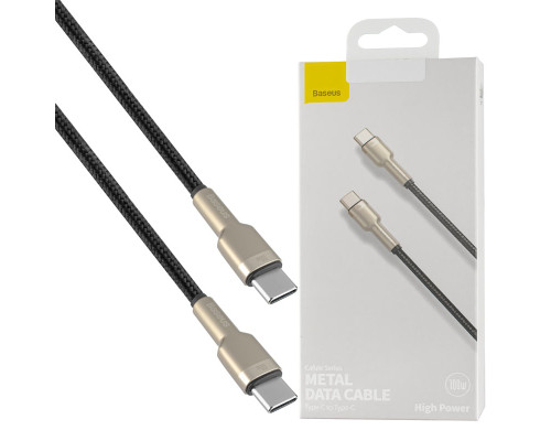 Кабель Baseus Cafule Series Metal Data Cable Type-C to Type-C 100W 1m Black NBB-124793