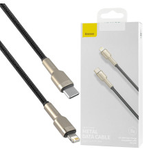 Кабель Baseus Cafule Series Metal Data Cable Type-C to iP PD 20W 1m Black (CATLJK-A01) NBB-124795