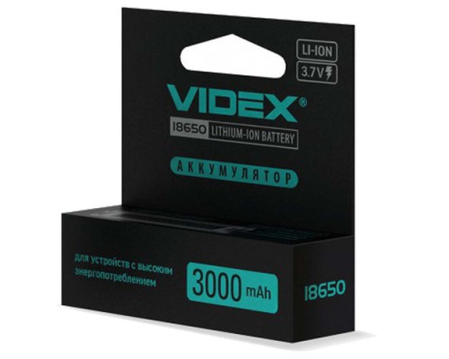 Акумулятор 18650 Videx 3000mAh (1/50/600) Арт.8112 mag-2000000992891141205