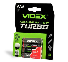 Батарейка VIDEX TURBO LR03 (AAA) blister 4 (4/40/720) mag-4820246482349142787