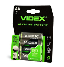Батарейка VIDEX LR06 (AA) box 4шт (40/720) (1894) mag-4820118290386142098