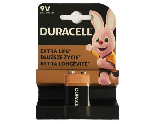 Батарейка DURACELL 6F22 (1604) 9V крона (1/10) (АРТ3286) mag-5000394125308140277