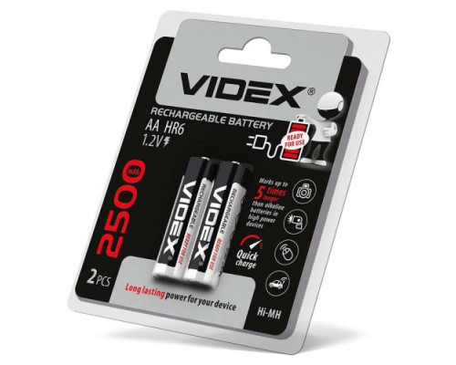 Акумулятор VIDEX R6 2500mAh (передзаряд) BLI 2 mag-4820118291802141197