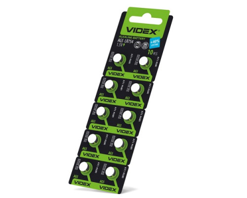 Батарейка VIDEX AG5(lr754) BLI 10 mag-4820118291703142780