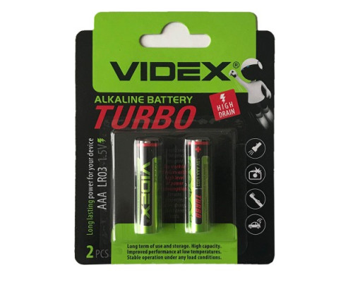 Батарейка VIDEX TURBO LR06 (AA) blister 2 (2/20/360) mag-482011829430813273