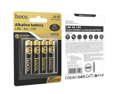 Батарейка Hoco Alkaline JA1B AA LR6 (4шт) PLS-00-00162395