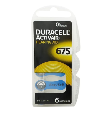 Батарейка для слухового апарату Duracell ZA675, PR-44, DA44 1.45V (1шт) PLS-00-00160162