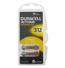 Батарейка для слухового апарату Duracell ZA312, PR-41, DA41 1.45V (1шт) PLS-00-00160163