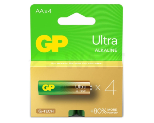 Батарейка GP Ultra Alkaline LR6 AA 1.5V (4шт) PLS-00-00066246