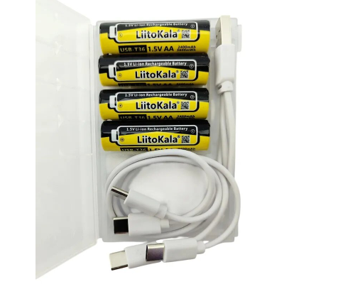 Акумуляторна батарейка LiitoKala USB-T36 AA R6 USB-C (4шт) PLS-00-00161207