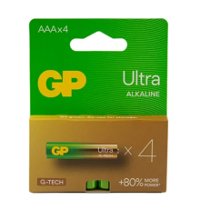 Батарейка GP Ultra Plus Alkaline LR3 AAA (4шт) PLS-00-00066255