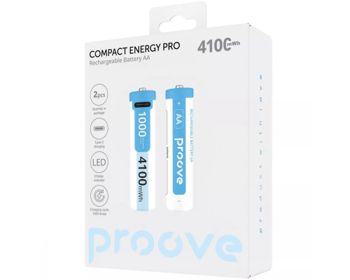 Акумуляторна батарейка Proove Compact Energy Pro AA 2 pcs PLS-00-00152674