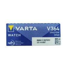 Батарейка Varta SR621, 364, G1 (1шт) PLS-00-00160165