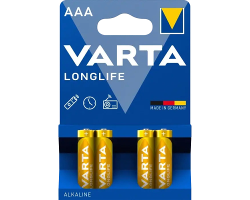 Батарейка Varta AAA LR03 Longlife Alkaline (4шт) PLS-00-00162389