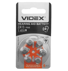 Батарейка для слухового апарату Videx ZA13, PR-48, V13 1.45V (1шт) PLS-00-00160158