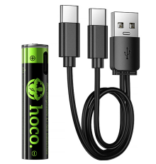 Акумуляторна батарейка Hoco JA4 AAA USB-C (2шт) PLS-00-00160074