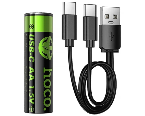 Акумуляторна батарейка Hoco JA3 AA USB-C (2шт) PLS-00-00160075