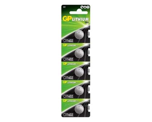 Батарейка GP Lithium CR1632 (5шт) PLS-00-00160063