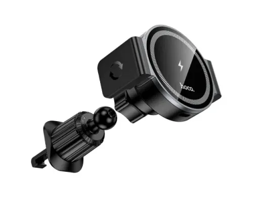 Бездротовий АЗП HW35 Power electric magnetic wireless fast charging car holder(air outlet) black mag-6942007660792145306