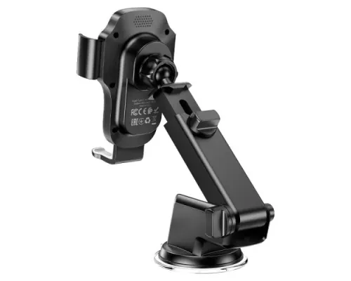 Бездротовий АЗП Hoco HW3 Wise automatic induction fast charging car holder(center console) Black mag-6931474791849154061