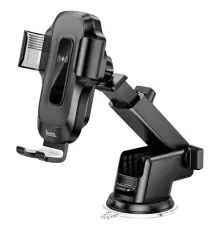 Бездротовий АЗП Hoco HW3 Wise automatic induction fast charging car holder(center console) Black mag-6931474791849154061